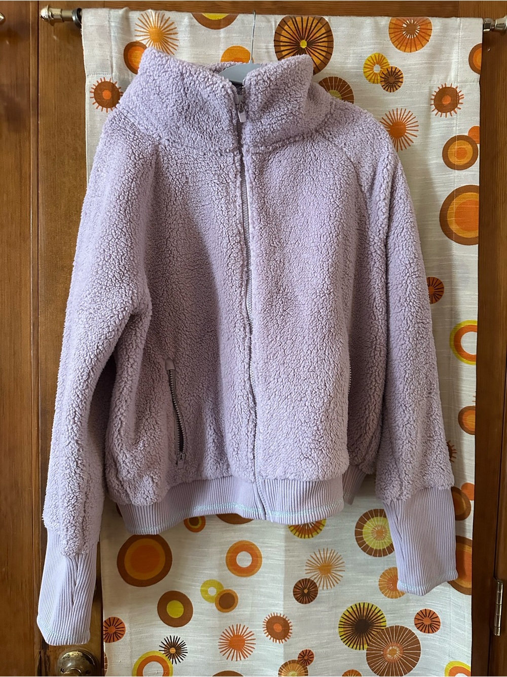 Athleta Lavender Teddy Sherpa Zip Jacket